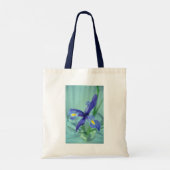 Lila Iris Blume Art Tragetaschen (Rückseite)