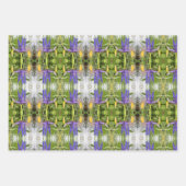 Lila Iris Blume Außenbereich Garten Natur Foto Geschenkpapier Set (Vorderseite)