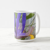 Lila Iris Blume Außenbereich Garten Natur Foto Kaffeetasse (VorderseiteRechts)