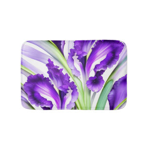 Lila Iris-Blume Badematte