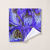 Lila Iris-Blume Badhandtuch Set (Waschlappen)