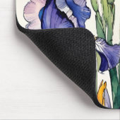 Lila Iris Blume Bloom Mousepad (Ecke)