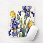 Lila Iris Blume Bloom Mousepad (Mit Mouse)