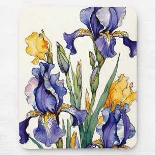 Lila Iris Blume Bloom Mousepad