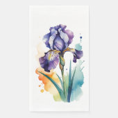 Lila Iris Blume Bloom Serviette (Vorderseite)