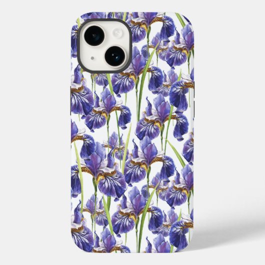 Lila Iris-Blume Case-Mate iPhone Hülle (Rückseite)