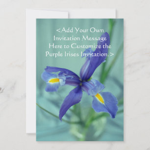 Lila Iris Blume Custom Garden Einladung