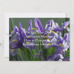 Lila Iris Blume Custom Garden Einladung