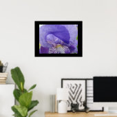 Lila Iris-Blume drucken Ire Poster (Heimbüro)