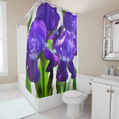 Lila Iris-Blume Duschvorhang (Beispiel)