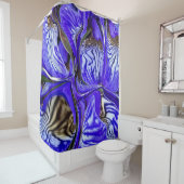 Lila Iris-Blume Duschvorhang (Beispiel)