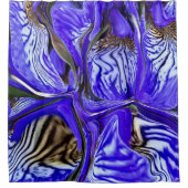 Lila Iris-Blume Duschvorhang (Vorderseite)