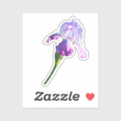 Lila Iris-Blume | Februar - Blume Aufkleber (Blatt)