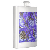Lila Iris-Blume Flachmann (Rechts)