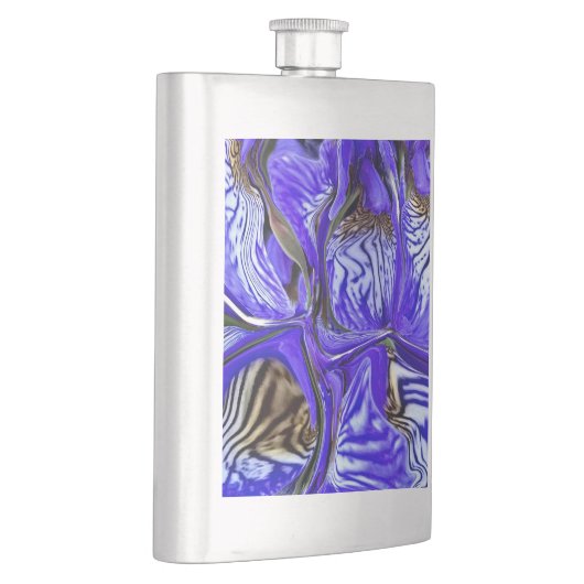 Lila Iris-Blume Flachmann (Rechts)
