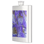 Lila Iris-Blume Flachmann (Links)