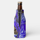 Lila Iris-Blume Flaschenkühler (Flasche Rückseite)