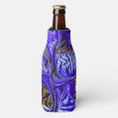 Lila Iris-Blume Flaschenkühler (Flaschenvorderseite)