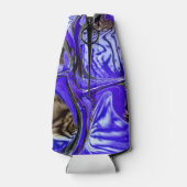 Lila Iris-Blume Flaschenkühler (Rückseite)