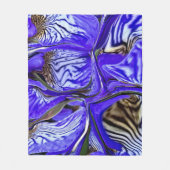 Lila Iris-Blume Fleecedecke (Vorderseite)