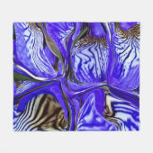 Lila Iris-Blume Fleecedecke (Vorderseite (Horizontal))
