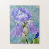 Lila Iris Blume Florenz Puzzle (Vertikal)