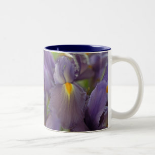 Lila Iris Blume Foto Art Kaffeemübel Zweifarbige Tasse