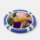 Lila Iris Blume Foto Clay Poker Chips (Einzeln)