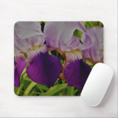 Lila Iris Blume Foto Mousepad (Mit Mouse)