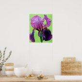 Lila Iris Blume Fotokunst Poster (Küche)