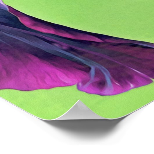 Lila Iris Blume Fotokunst Poster (Ecke)