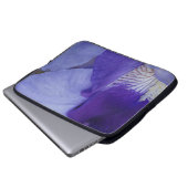 Lila Iris Blume FotoNeopren Laptop-Sieb 15" Laptopschutzhülle (Vorne Knopf)