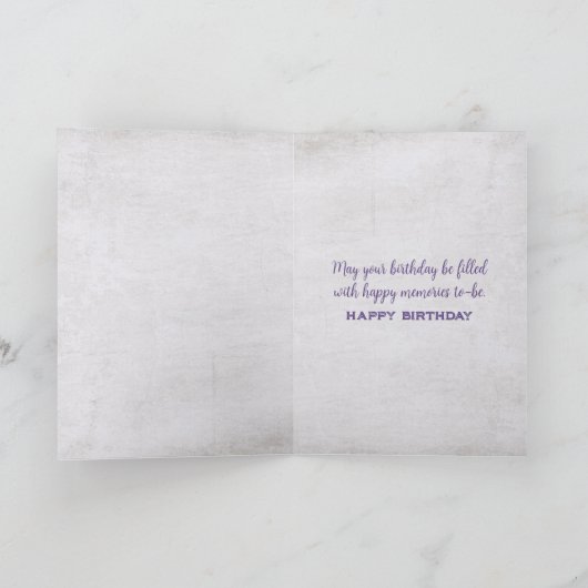 Lila Iris-Blume Geburtstag Karte (Innenseite)