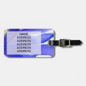 Lila Iris-Blume Gepäckanhänger (Vorderseite horizontal)