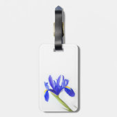 Lila Iris-Blume Gepäckanhänger (Rückseite vertikal)