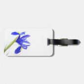 Lila Iris-Blume Gepäckanhänger (Rückseite horizontal)