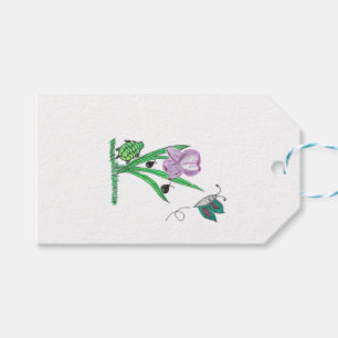 Lila Iris-Blume Geschenkanhänger