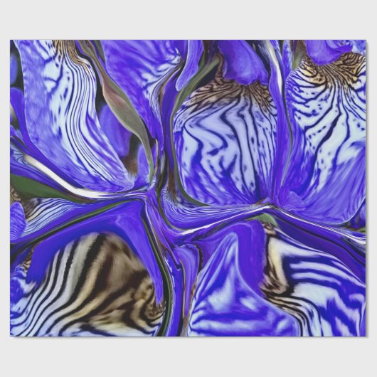 Lila Iris-Blume Geschenkpapier (Flach)