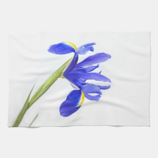 Lila Iris-Blume Geschirrtuch (Horizontal)