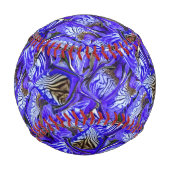 Lila Iris-Blume / geslandet / gekocht / Baseball (Rückseite)