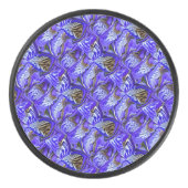 Lila Iris-Blume / geslandet / gekocht / Eishockey Puck (Vorderseite)