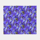 Lila Iris-Blume / geslandet / gekocht / Fleecedecke (Vorderseite (Horizontal))