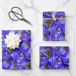 Lila Iris-Blume / geslandet / gekocht / Geschenkpapier Set