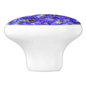 Lila Iris-Blume / geslandet / gekocht / Keramikknauf (Seitenansicht)