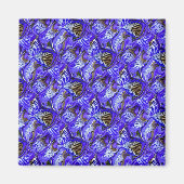 Lila Iris-Blume / geslandet / gekocht / Magnet (Vorne)