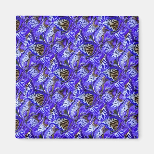 Lila Iris-Blume / geslandet / gekocht / Magnet (Vorne)