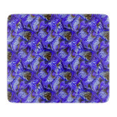 Lila Iris-Blume / geslandet / gekocht / Schneidebrett (Vorderseite)