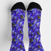 Lila Iris-Blume / geslandet / gekocht / Socken (Oben)