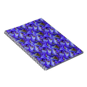 Lila Iris-Blume / Geslandet / gekocht / Spirale Notizblock