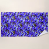 Lila Iris-Blume / geslandet / gekocht / Strandtuch (Vorderseite)